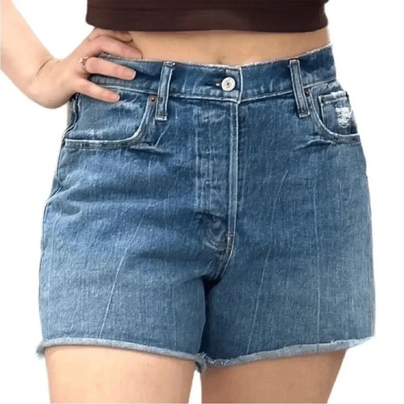 NWT PLUS Sz Abercrombie And Fitch “The Dad” Short High Rise Sz 36 22 Curve Love - Picture 1 of 7